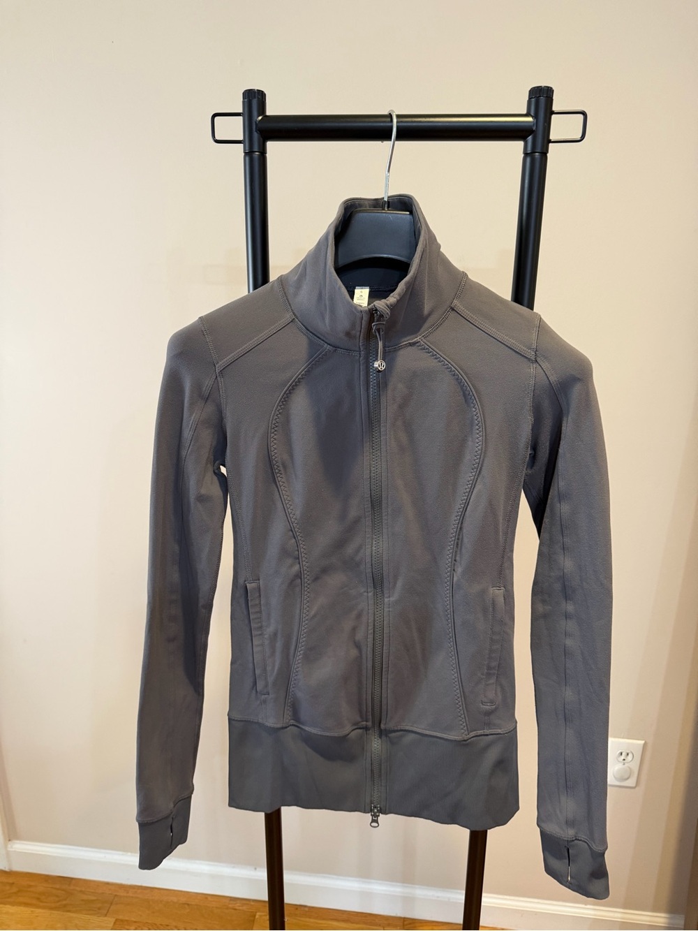 Lululemon In Stride Heather Gray Zip-Up Athletic Jacket